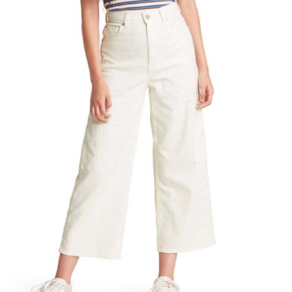 Levi's high-waisted wide-leg cropped utility pants